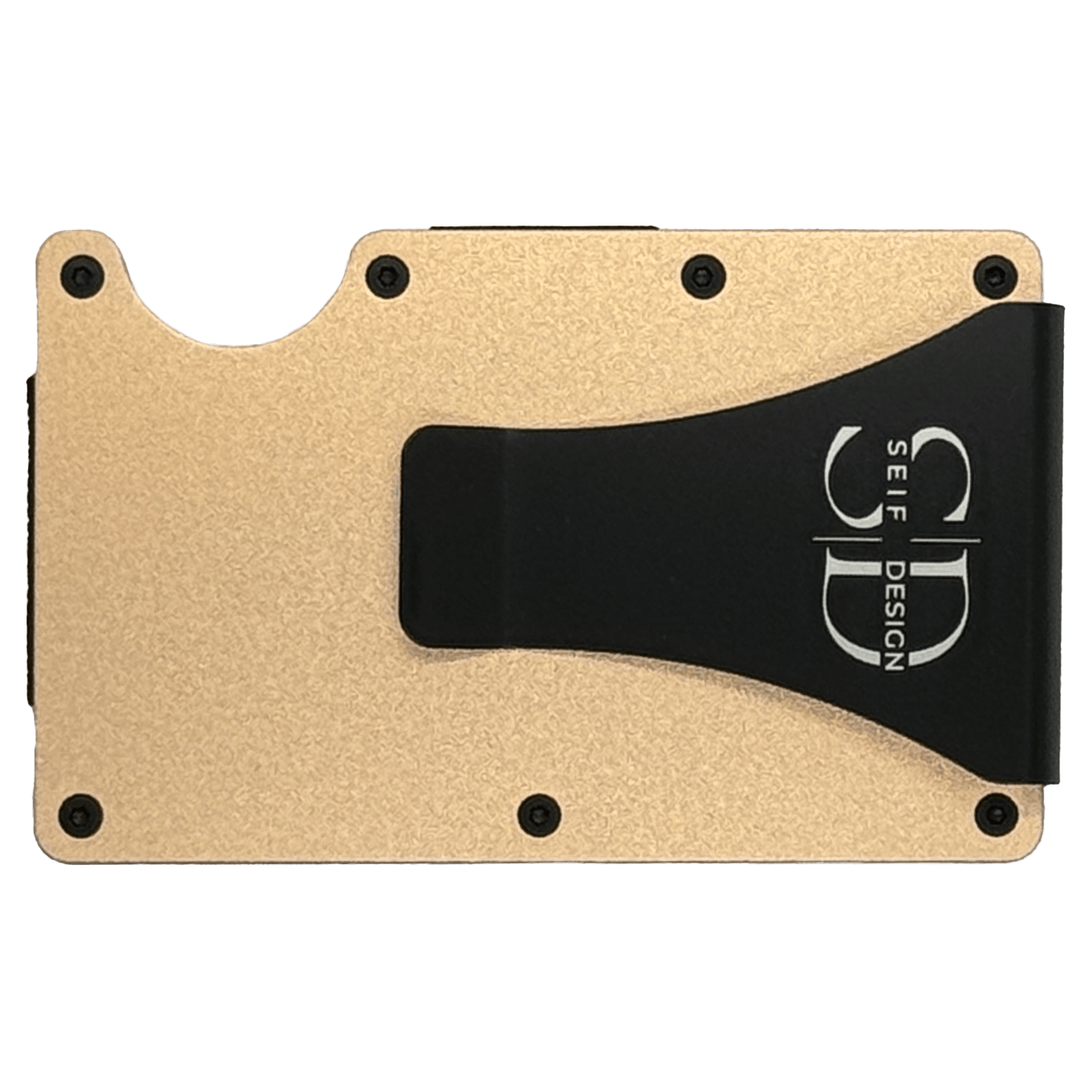 Seif klambriga alumiiniumist kaarditasku Päike