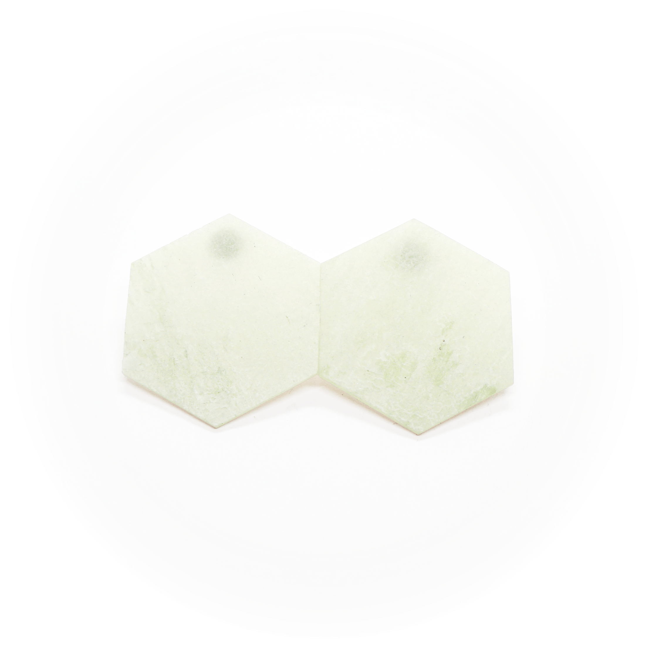 Kivist Kõrvarõngad Roheline Pärl Kuusnurk